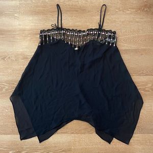 2000s Vintage Sheer Black Cami